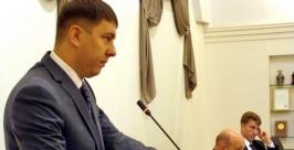 Павел Серебряков на заседании Думы Юрий Евдан