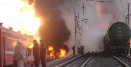 Пожар в Амурской области на железной дороге ГУ МЧС по Амурской области 