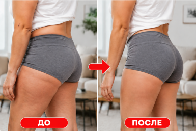 Выжигаем "уши" на бедрах – 30 секунд в позе "Воин" подсушат бока за 10 дней